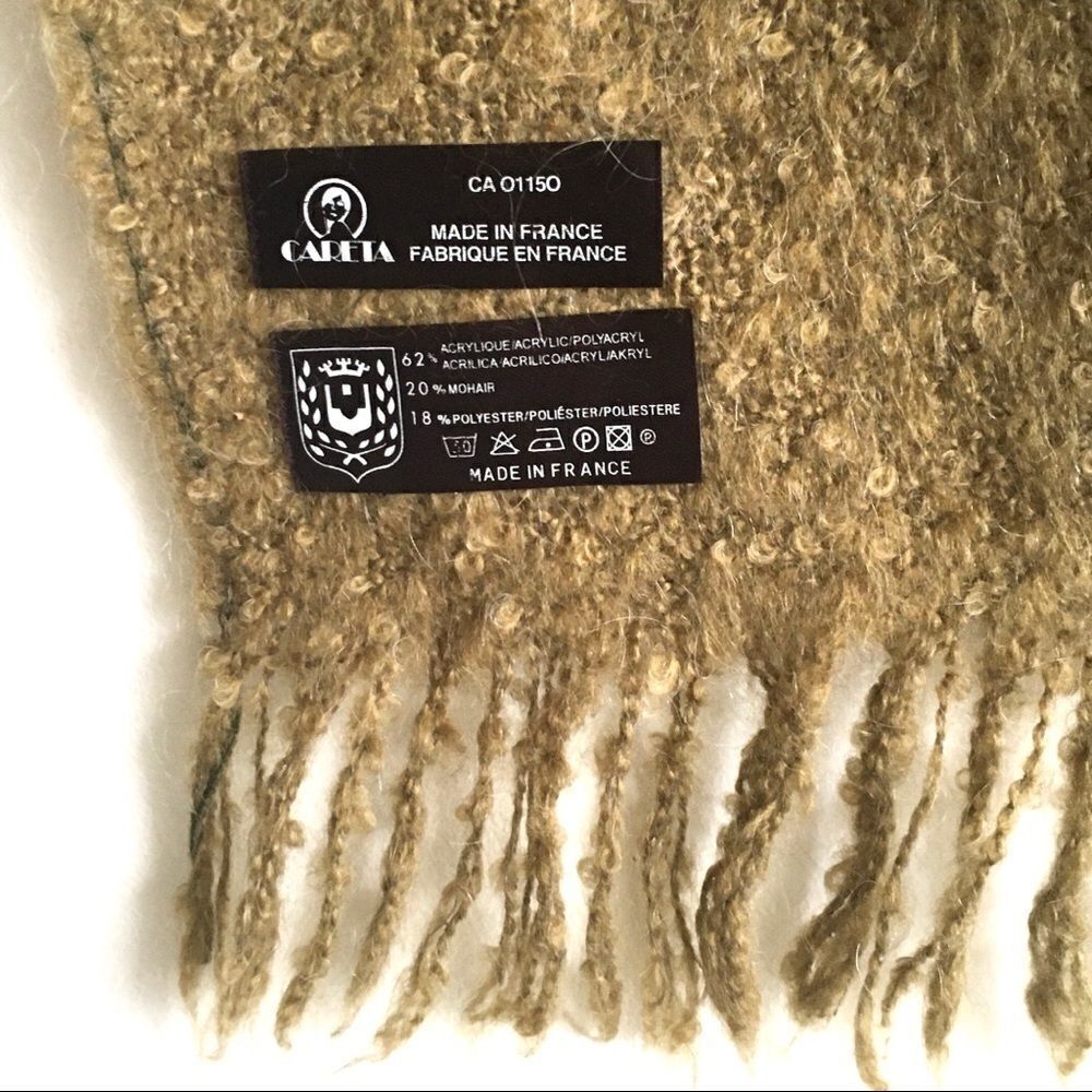 Careta France Mohair Wrap Shawl Cardigan Green - Picture 6 of 6